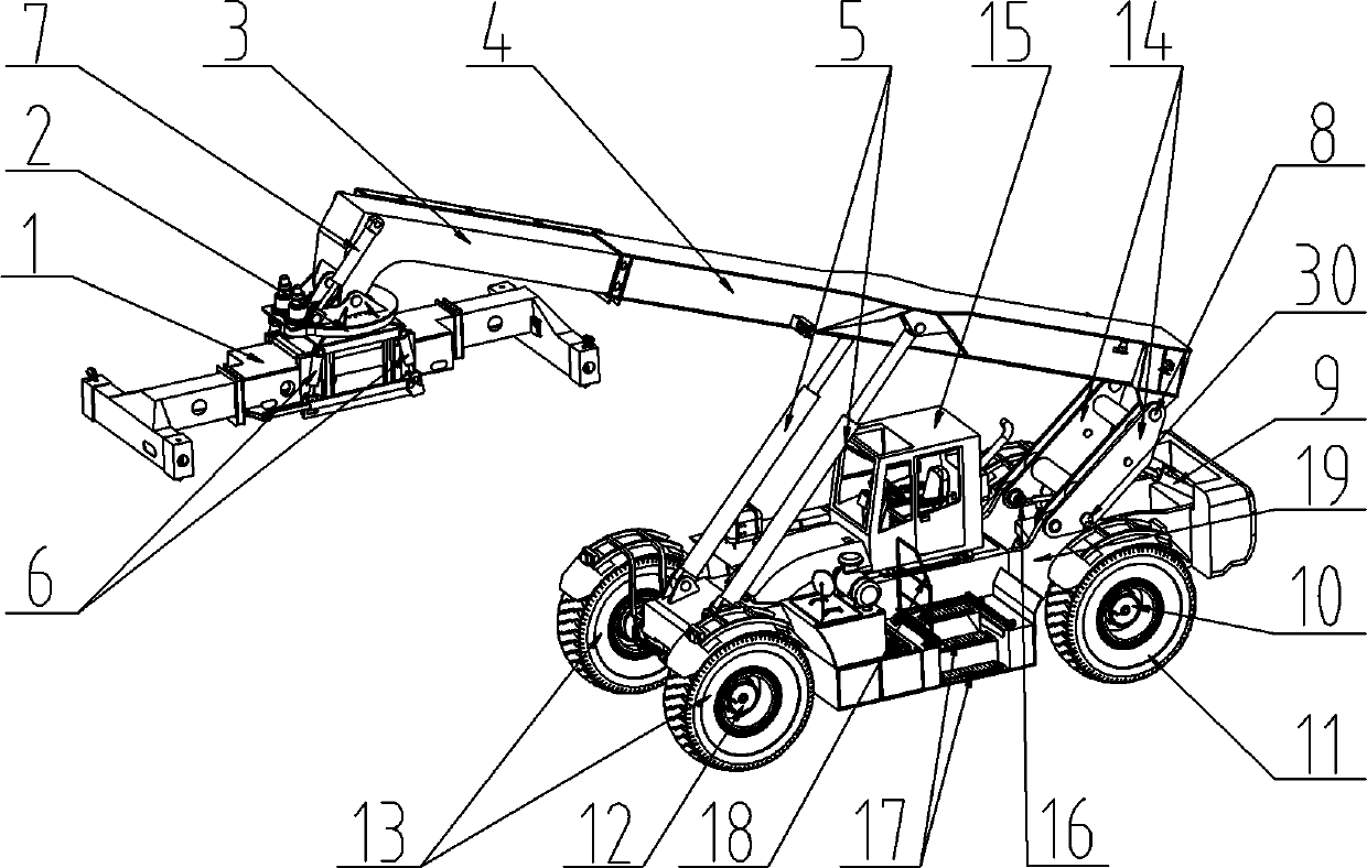 Off-road reach stacker for freight container