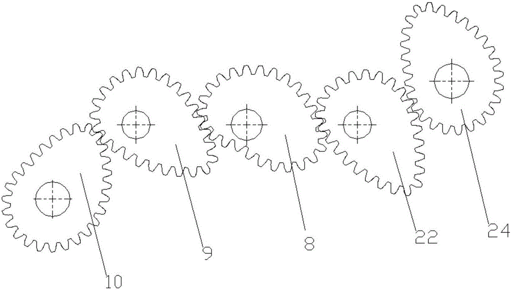 Double-planet carrier planetary gear train pot seedling transplanting mechanism