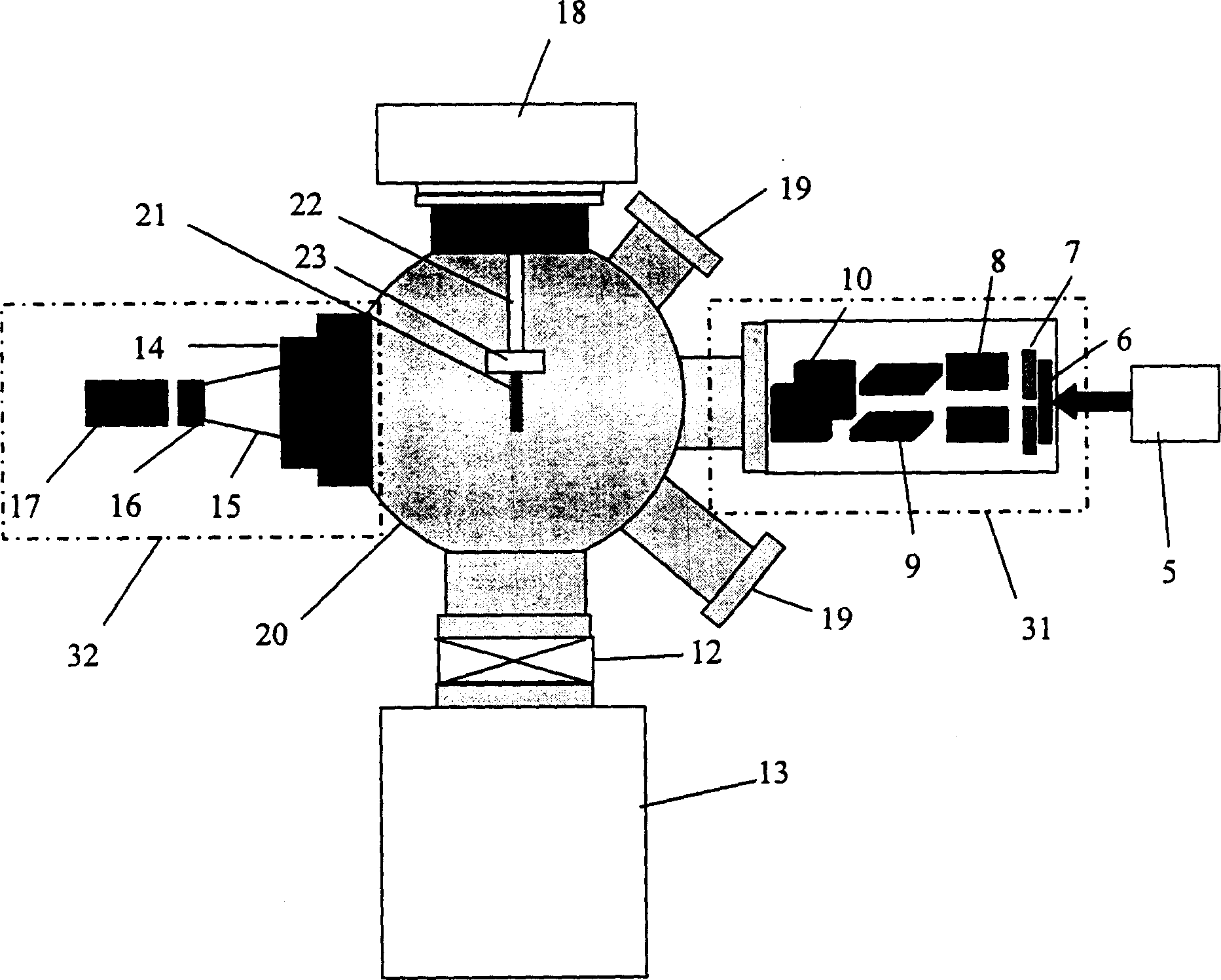 Femtosecond electronic diffraction device