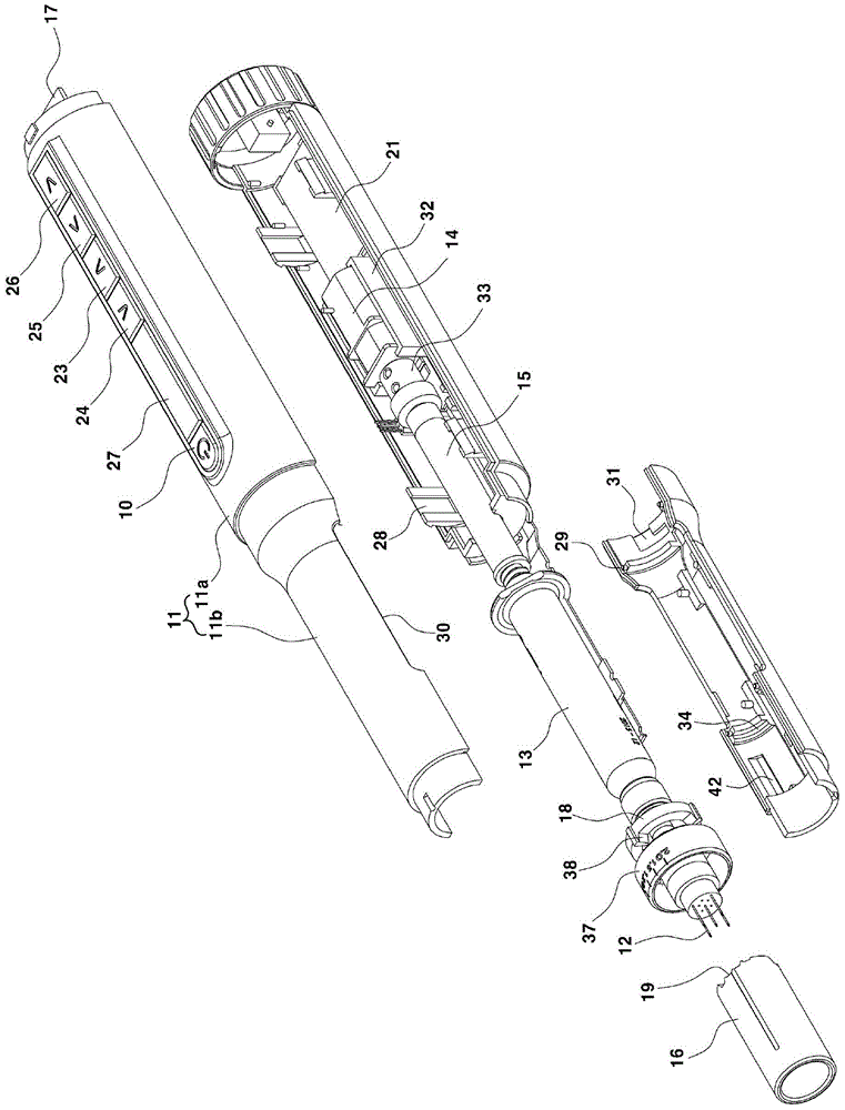 Portable automatic drug injector