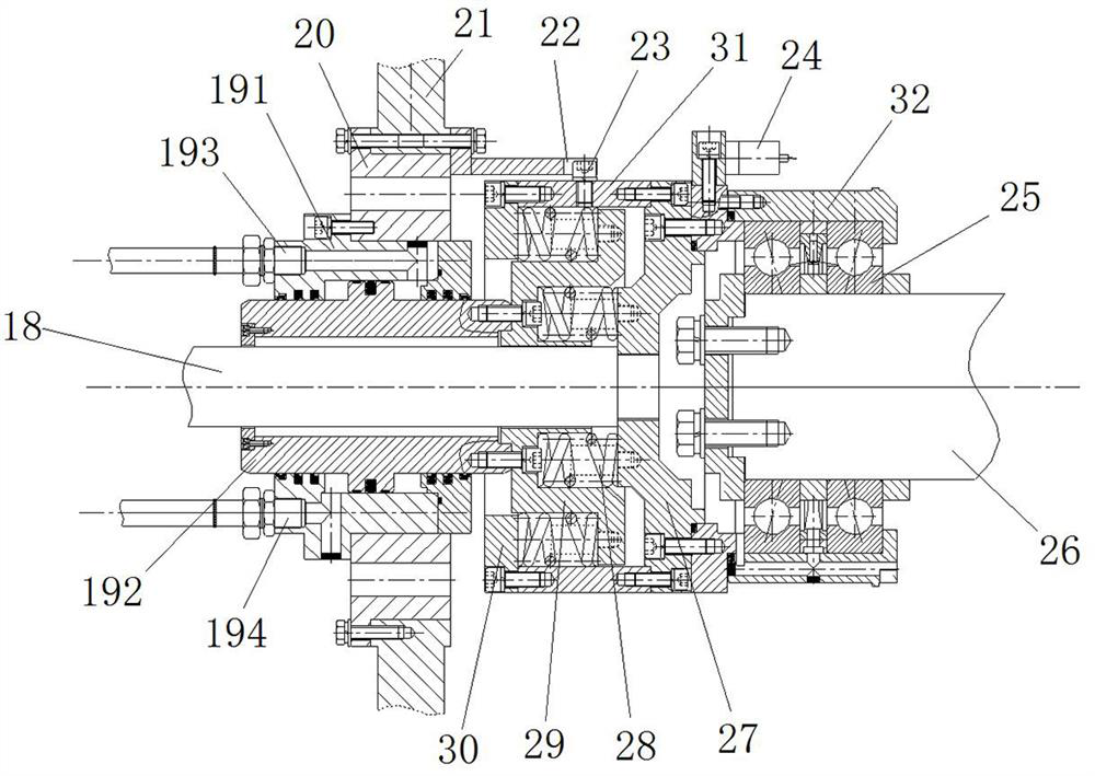 Axial loading device and bearing test bench