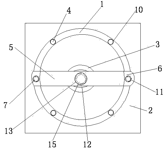 Drilling positioning fixture for drilling flange disc mounting hole in multi-stage pump body