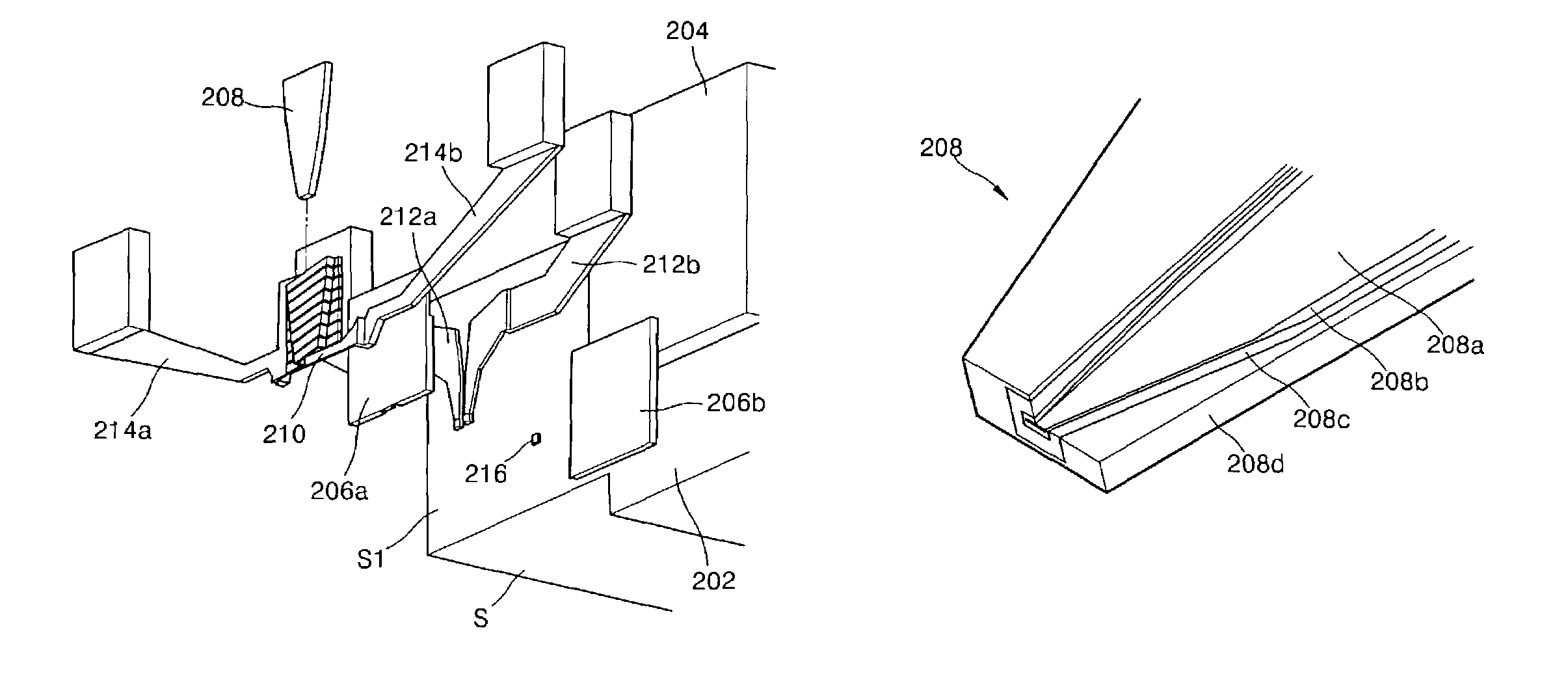 Hybrid writing and reading head to record data with high density