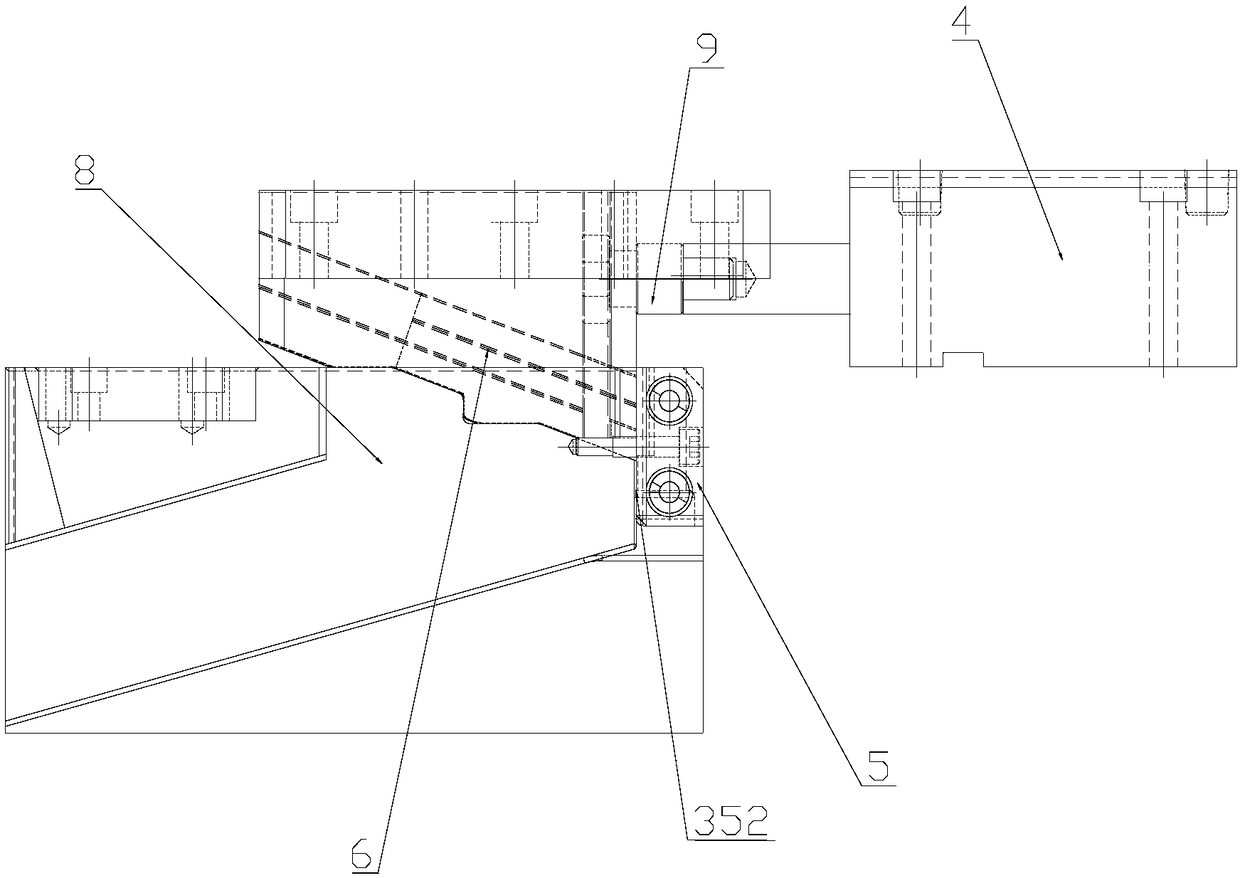 Intra-die self-locking mechanism of plastic die