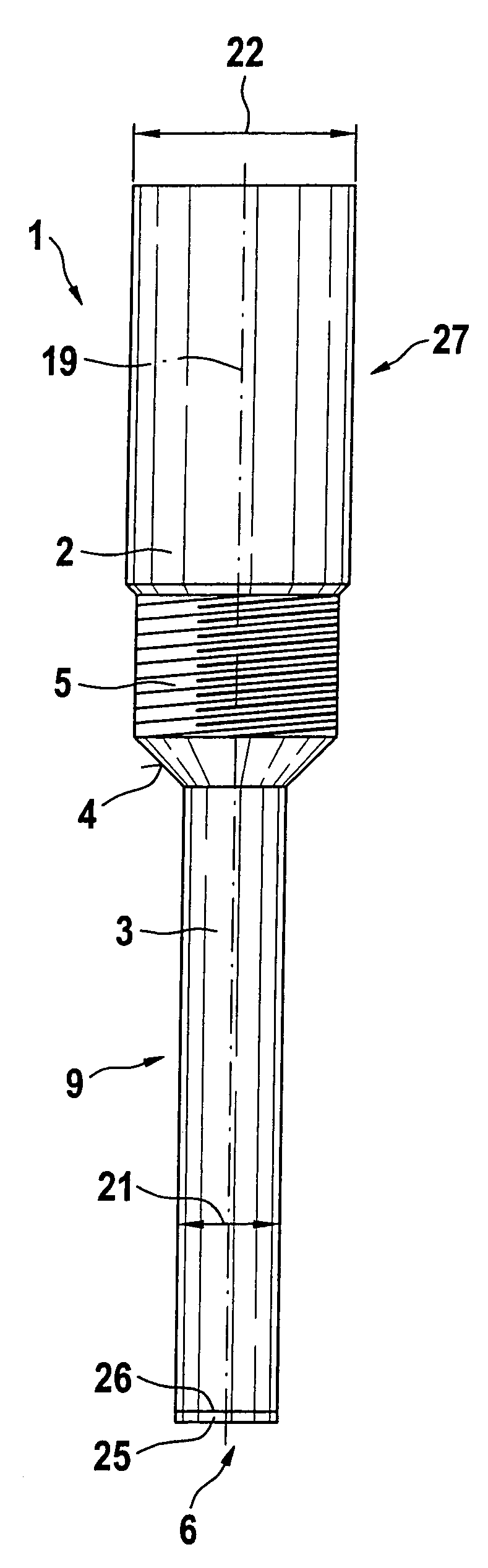 Combustion-chamber pressure sensor having a metallic diaphragm containing a piezoresistive, thin metallic layer