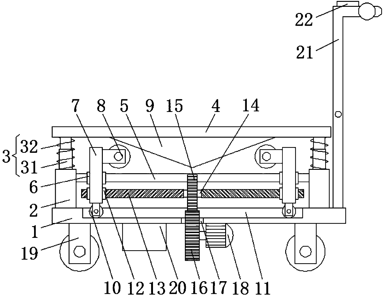 Transfer device convenient to move for 3D printer