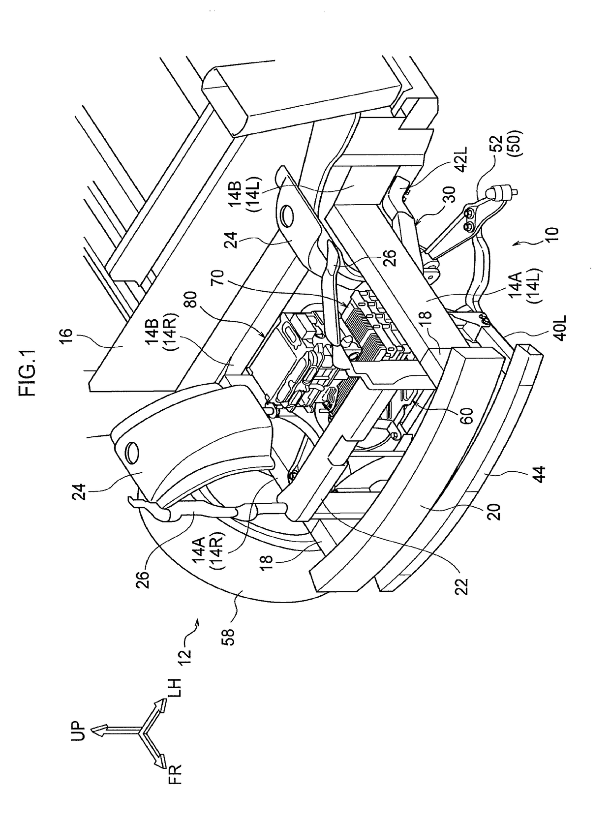 Vehicle lower section structure