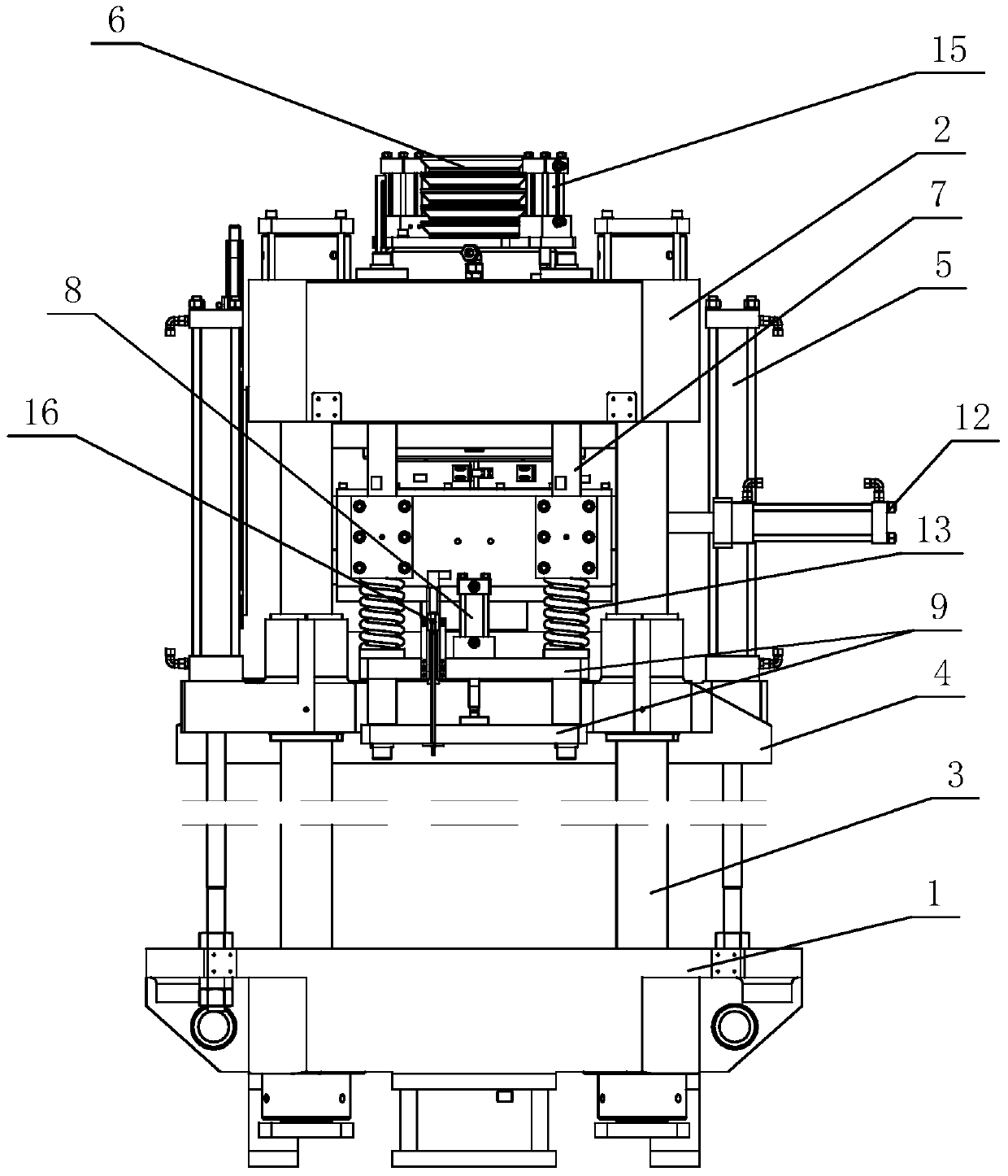 Up-moving block type booster clamping mechanism