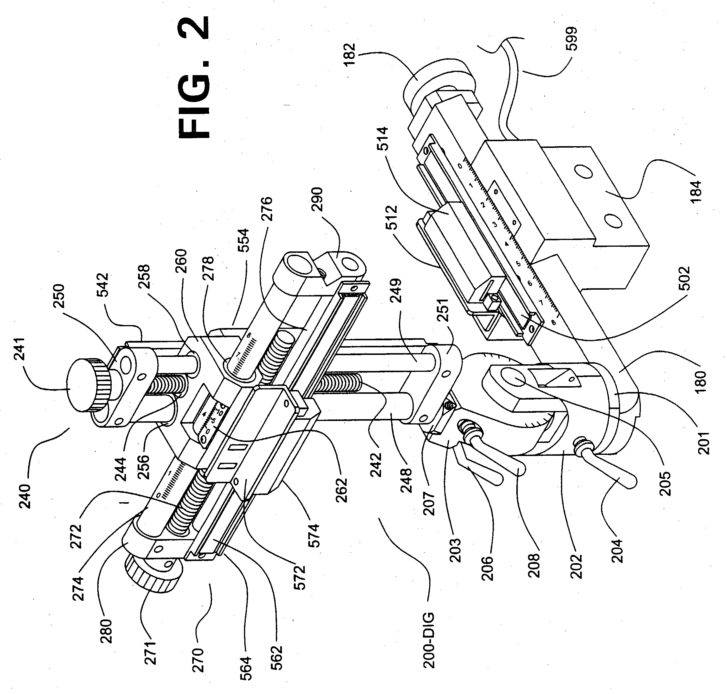 Digital stereotaxic manipulator with controlled angular displacement and fine-drive mechanism