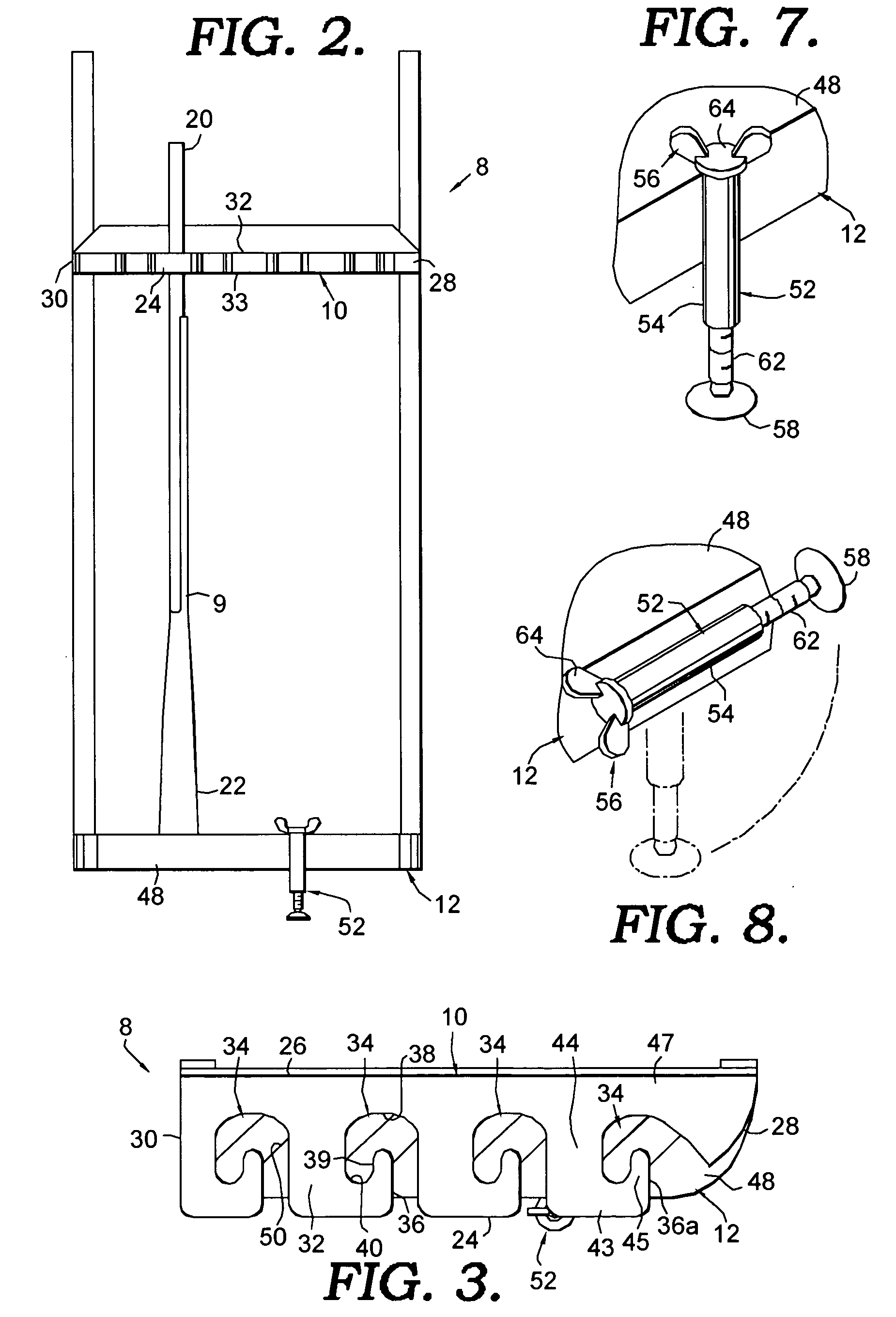 J-style gun rack for a safe