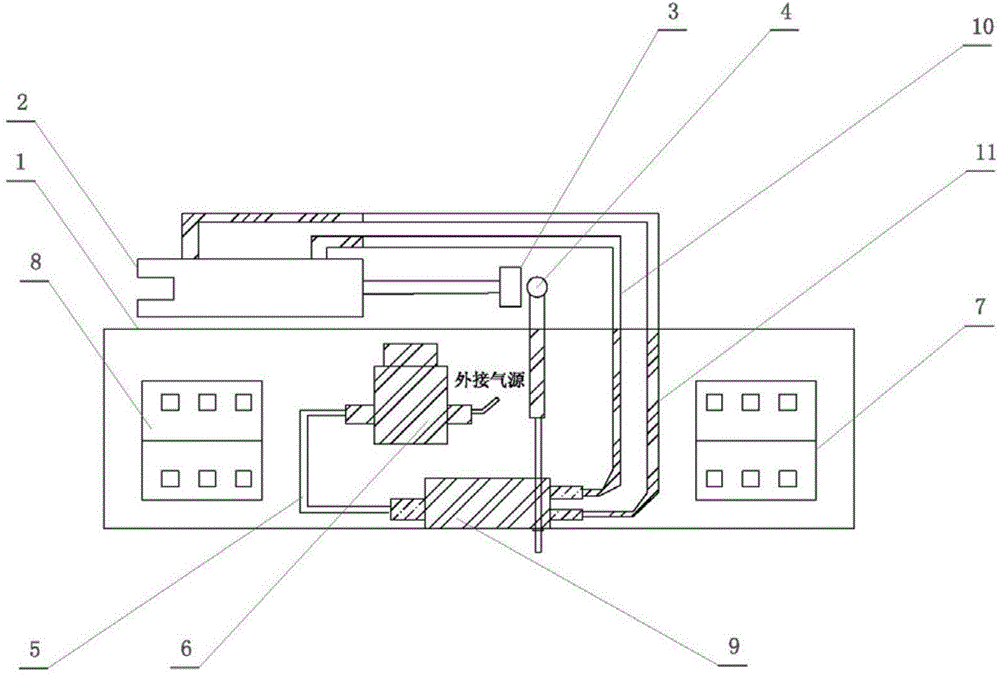 Detection device and method of spherical core rod