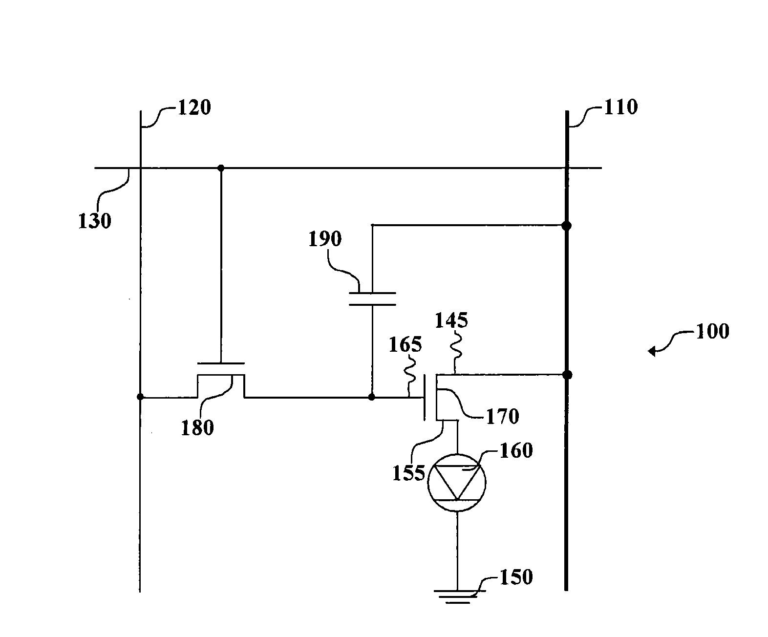 Active matrix display compensating method