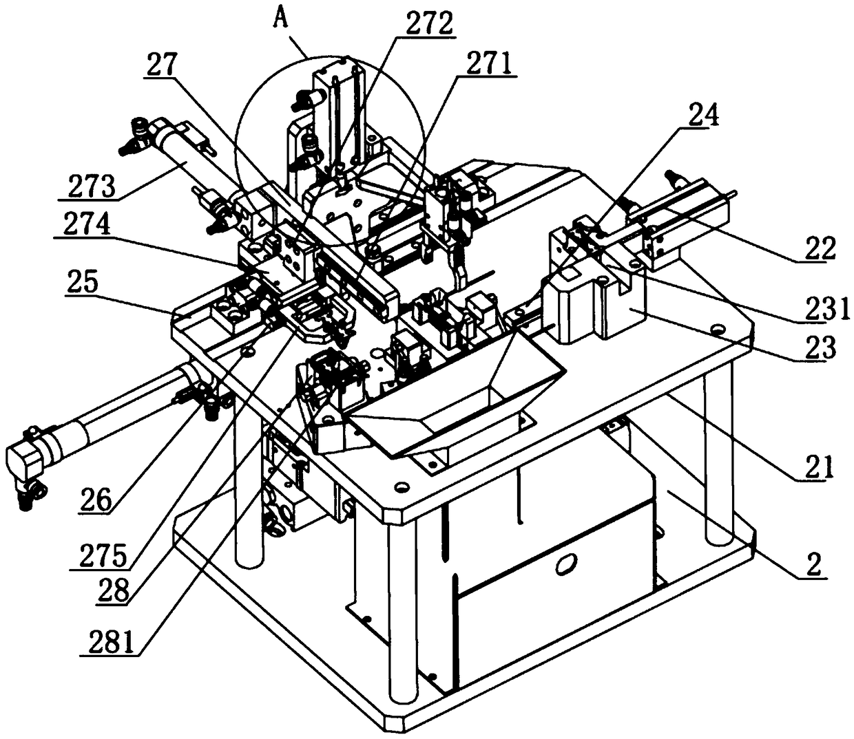 Full-automatic installation device and method for safety air bag plastic part