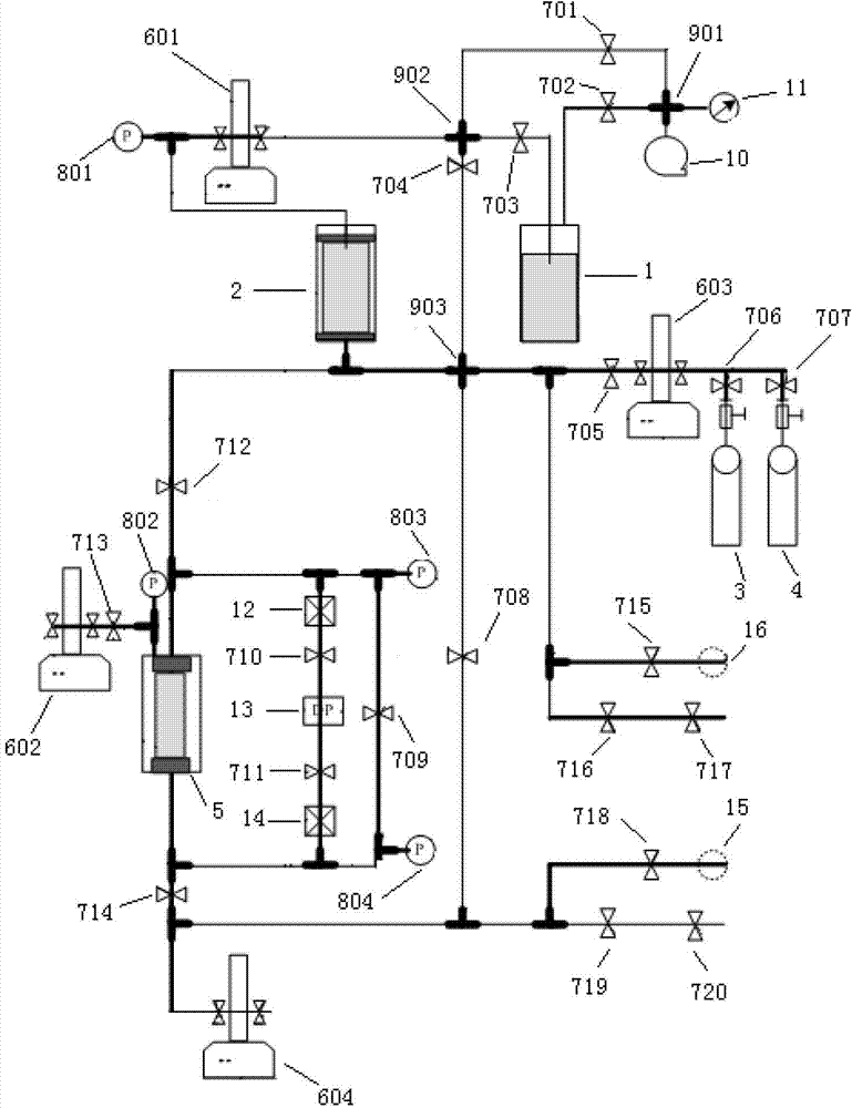 Device and method for researching rock physical property parameter change under action of acid fluid