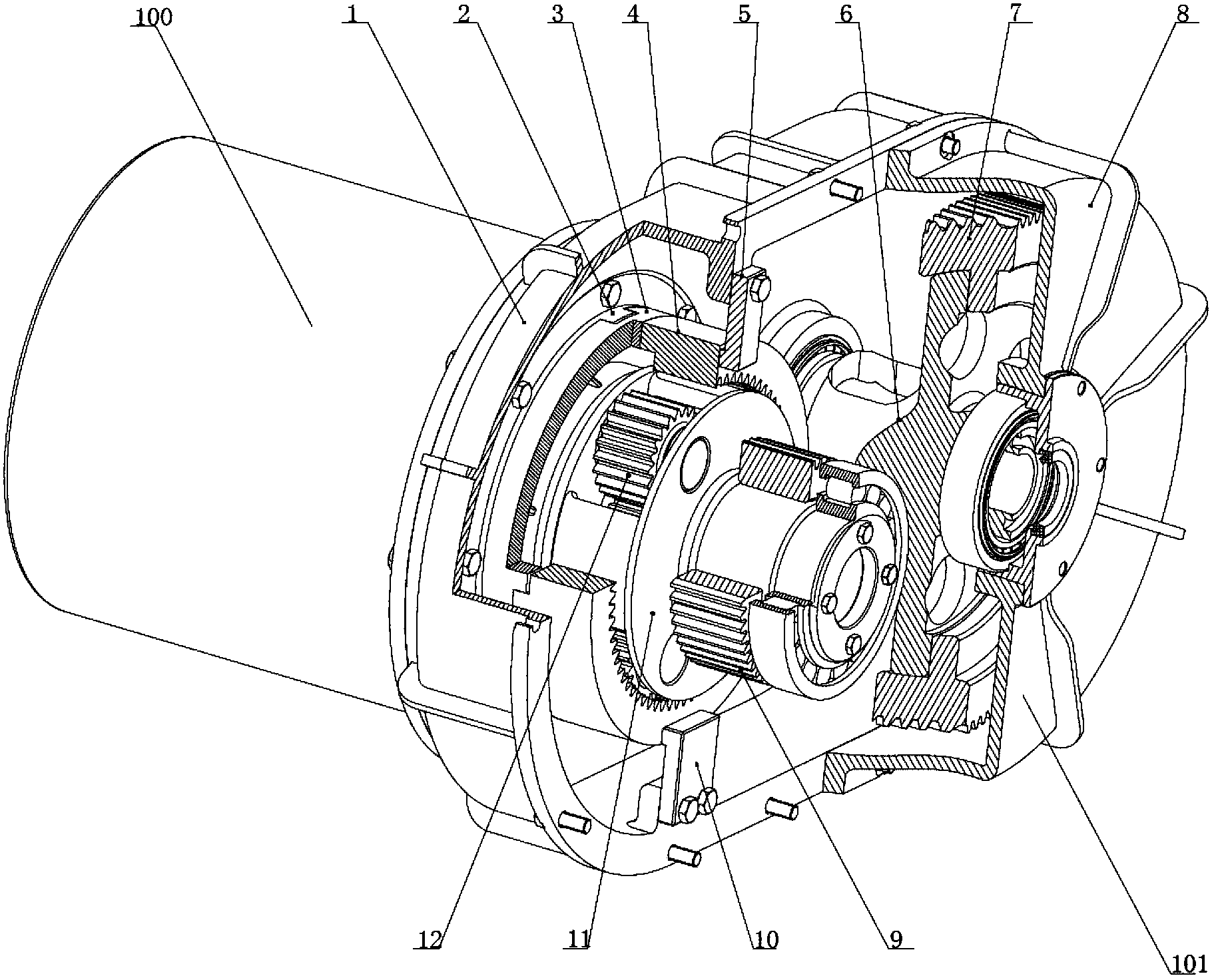 Electric vehicle transmission system