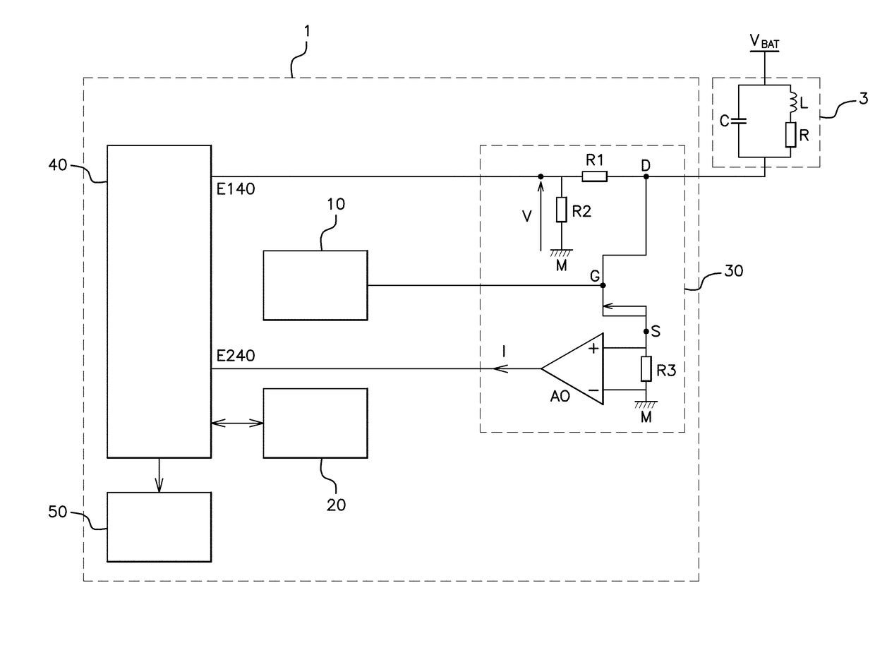 Method for controlling the voltage of an apparatus fitted in a motor vehicle