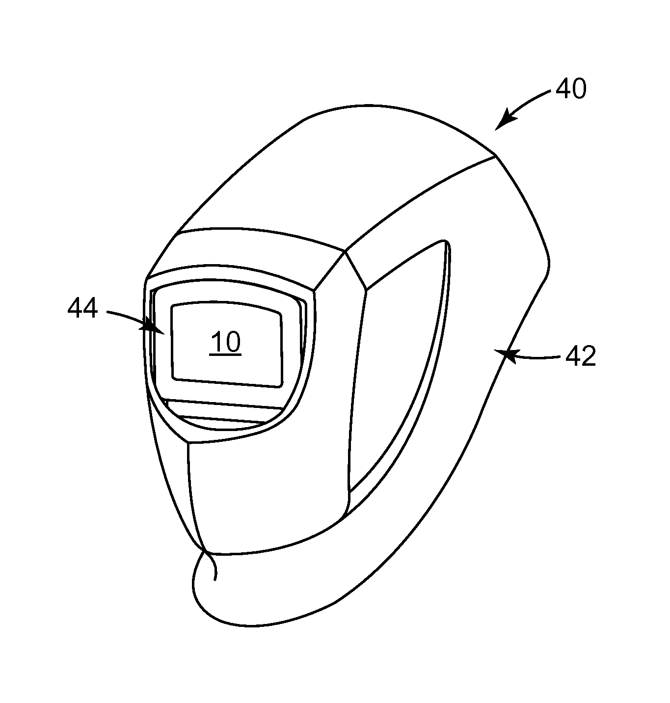 Automatic welding filter with tunable spectral transmission