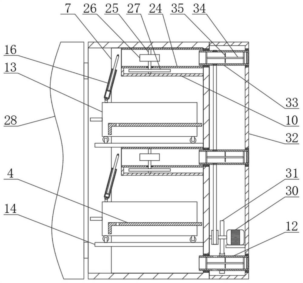 Box type biological reagent storage device and application method thereof