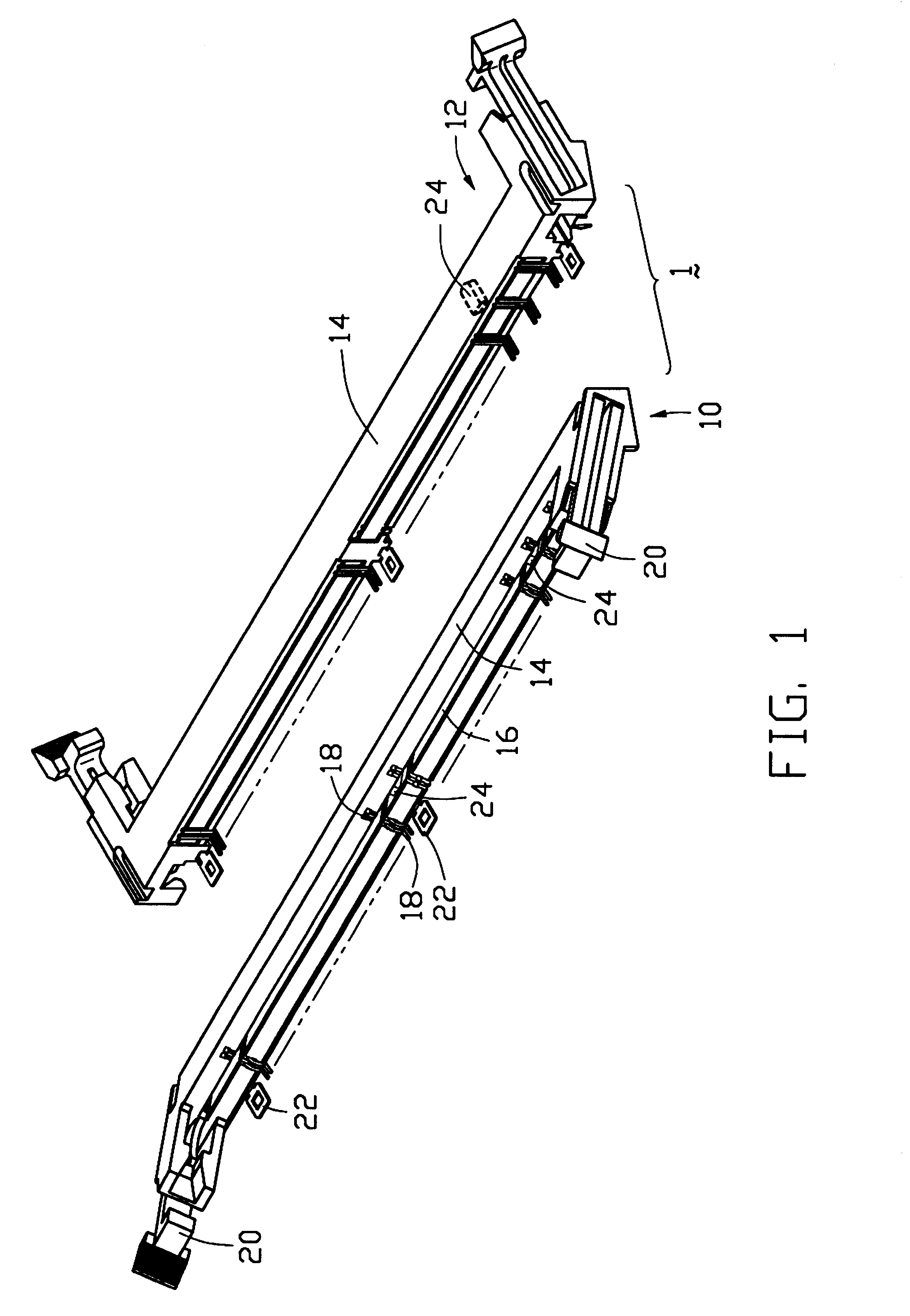 Card edge connector assembly with ejectors for linear installation/ejection and the associated printed circuit board for use therewith