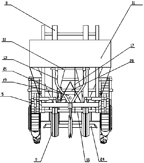 An adjustable potato full-film double-furrow planter