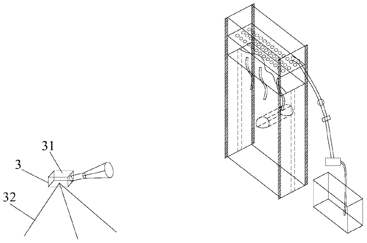 Test device and method for simulating dynamic influence of rainfall on karst tunnel seepage