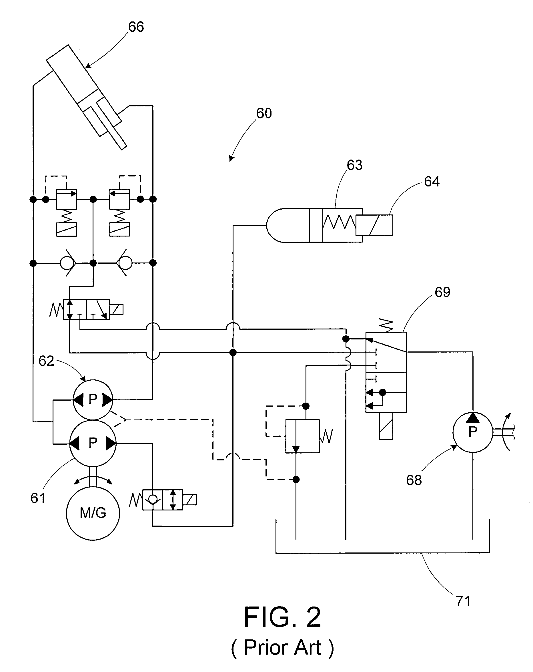 Flow management system for hydraulic work machine