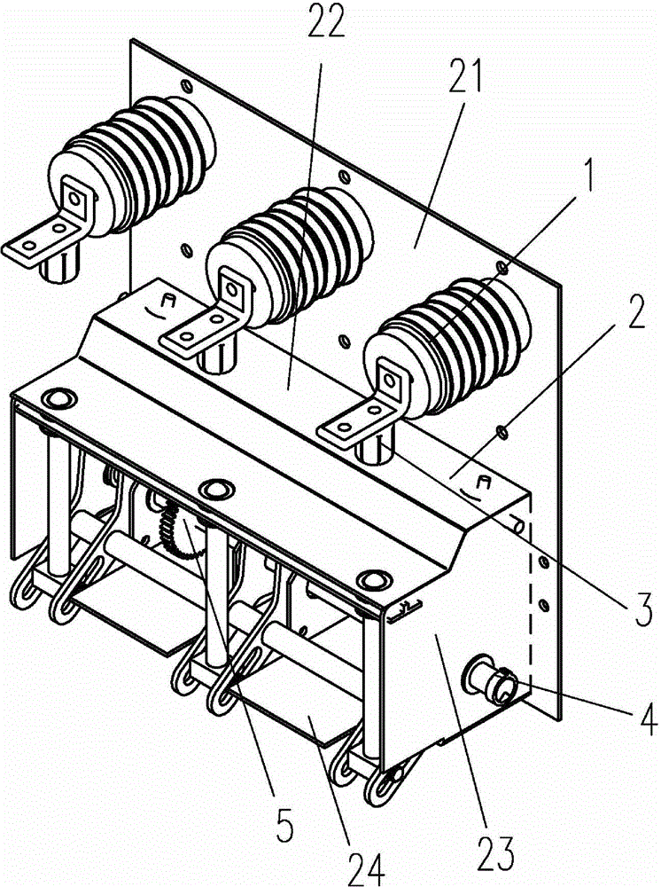 Operating mechanism and direct-operated grounding switch using operating mechanism