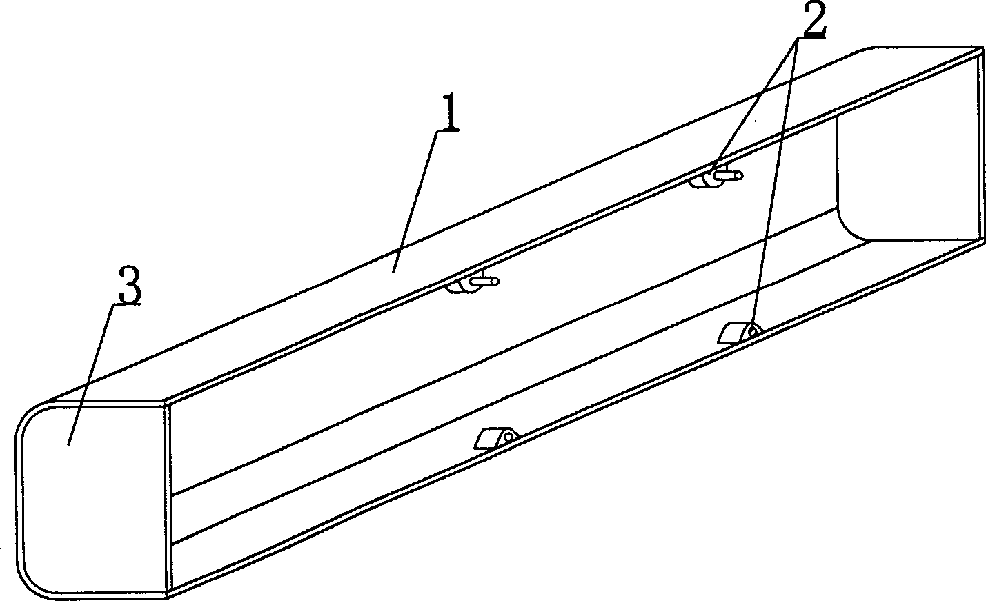 Hole constructing component for in situ cast steel bar reinforced concrete