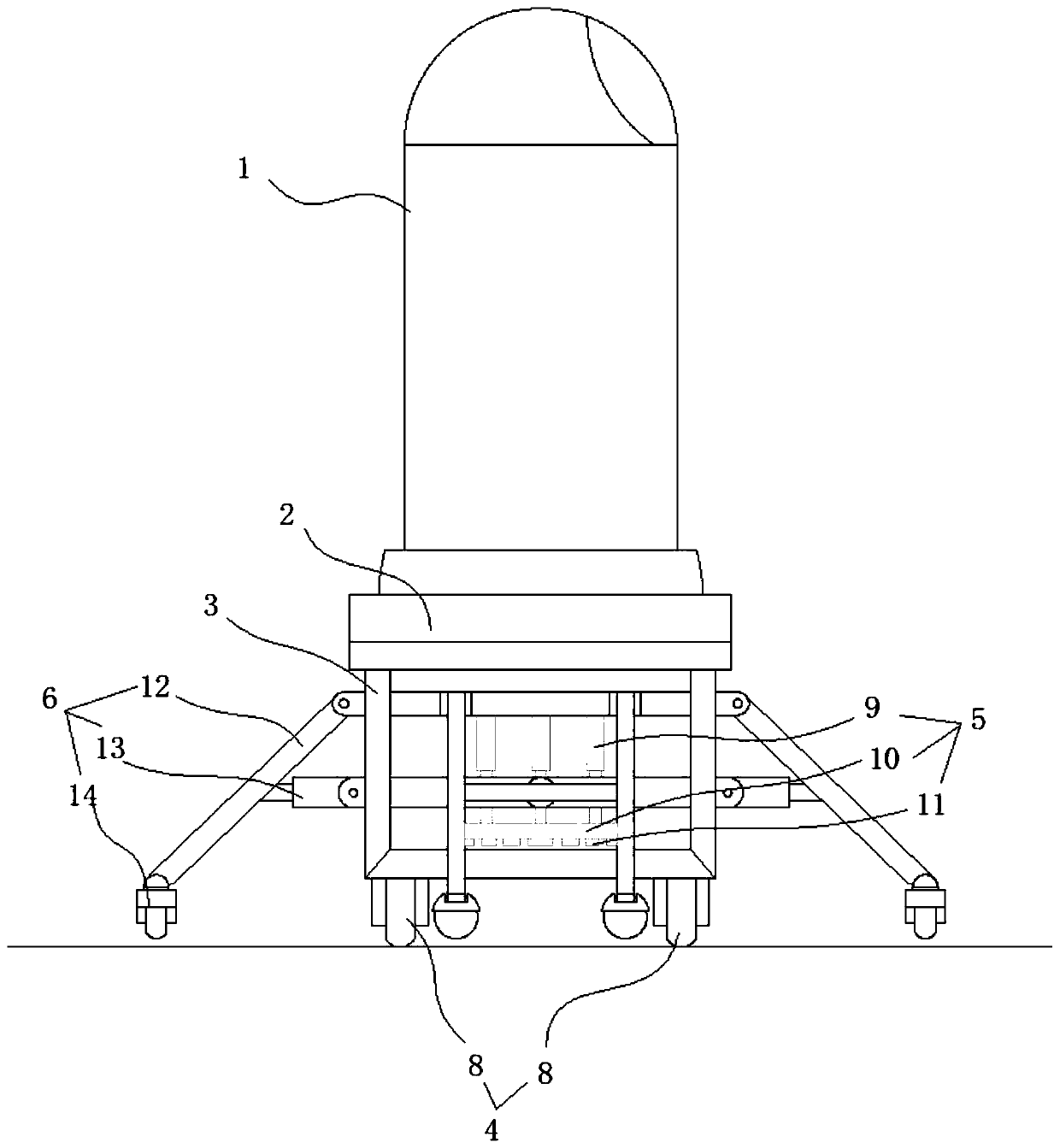 Monitoring robot travelling mechanism for nano fiber production