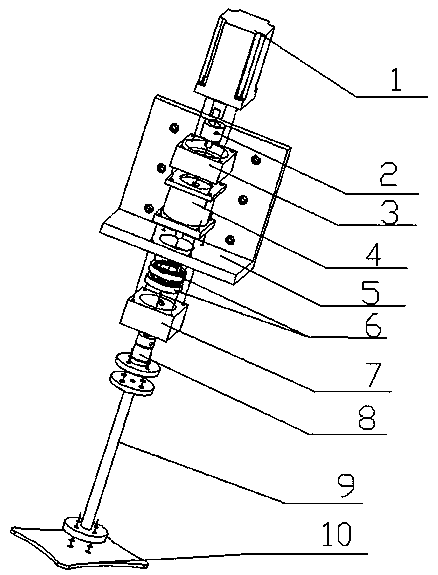 Cloth pressing and rotating mechanism of full-automatic sewing unit