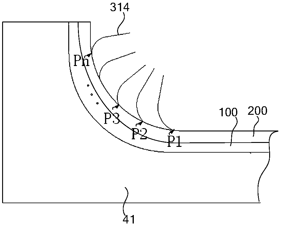 Curved surface laminating jig and laminating equipment