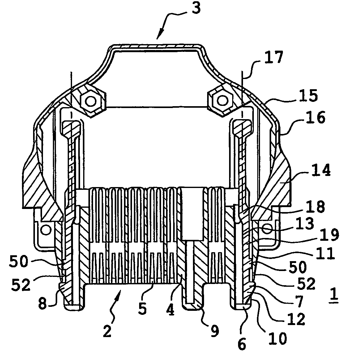 Plug connector provided with means for lateral locking