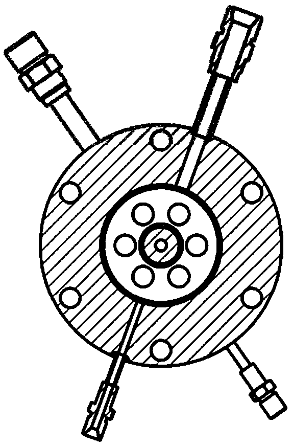 Nozzle liquid mist distribution adjustable rocket engine jet faceplate and design method