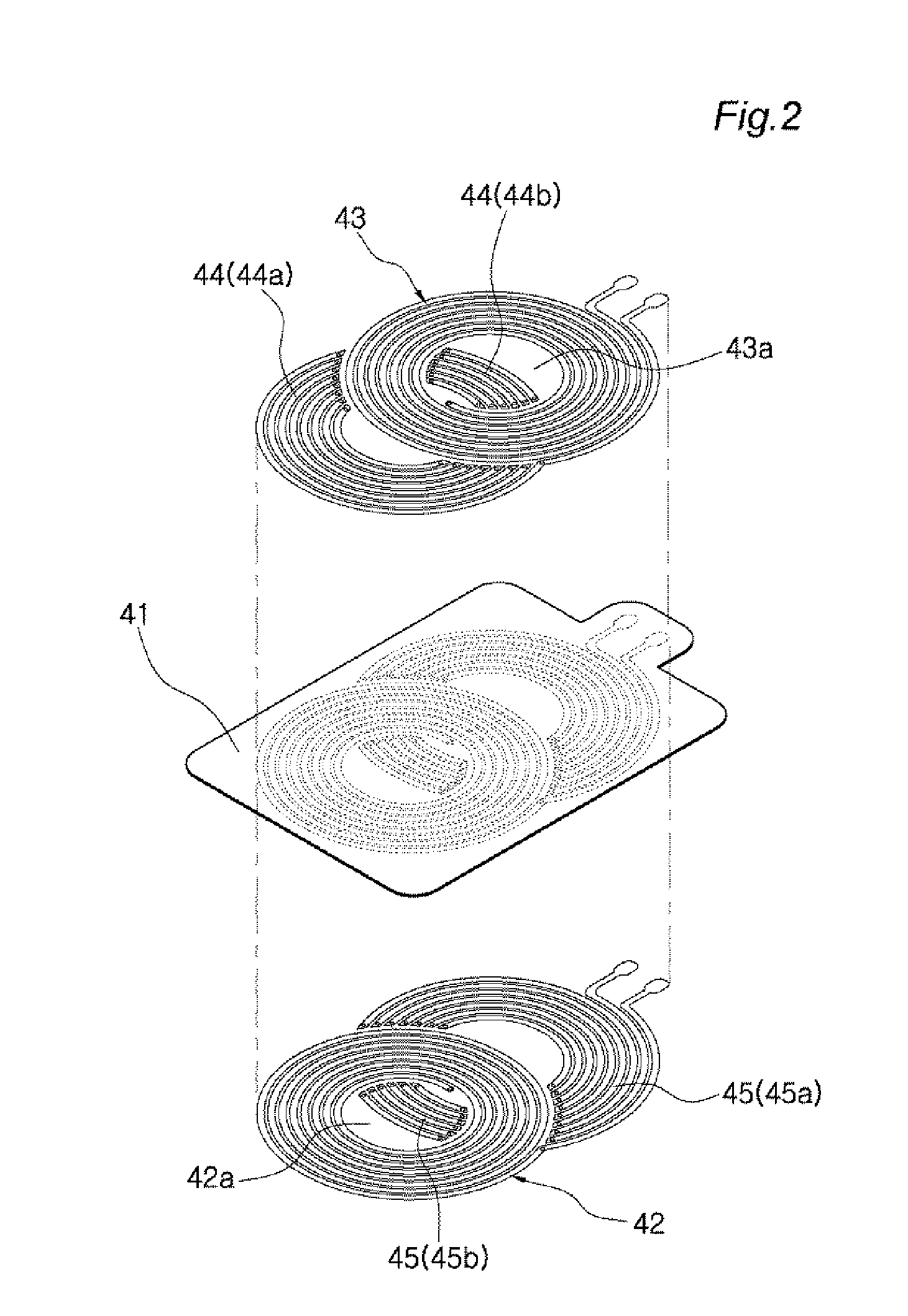 Secondary coil of receiver for non-contact charging system
