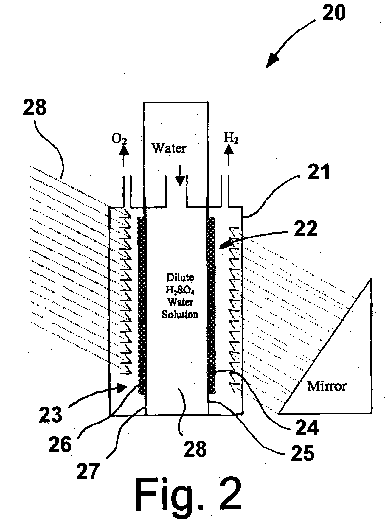 Photoelectrolysis of water using proton exchange membranes