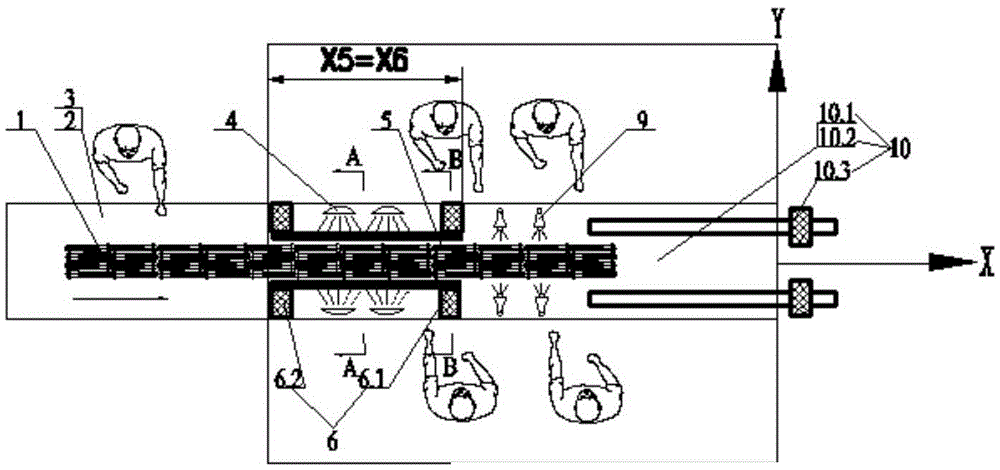 Magnetic group flaw detection method and device for blind rivets