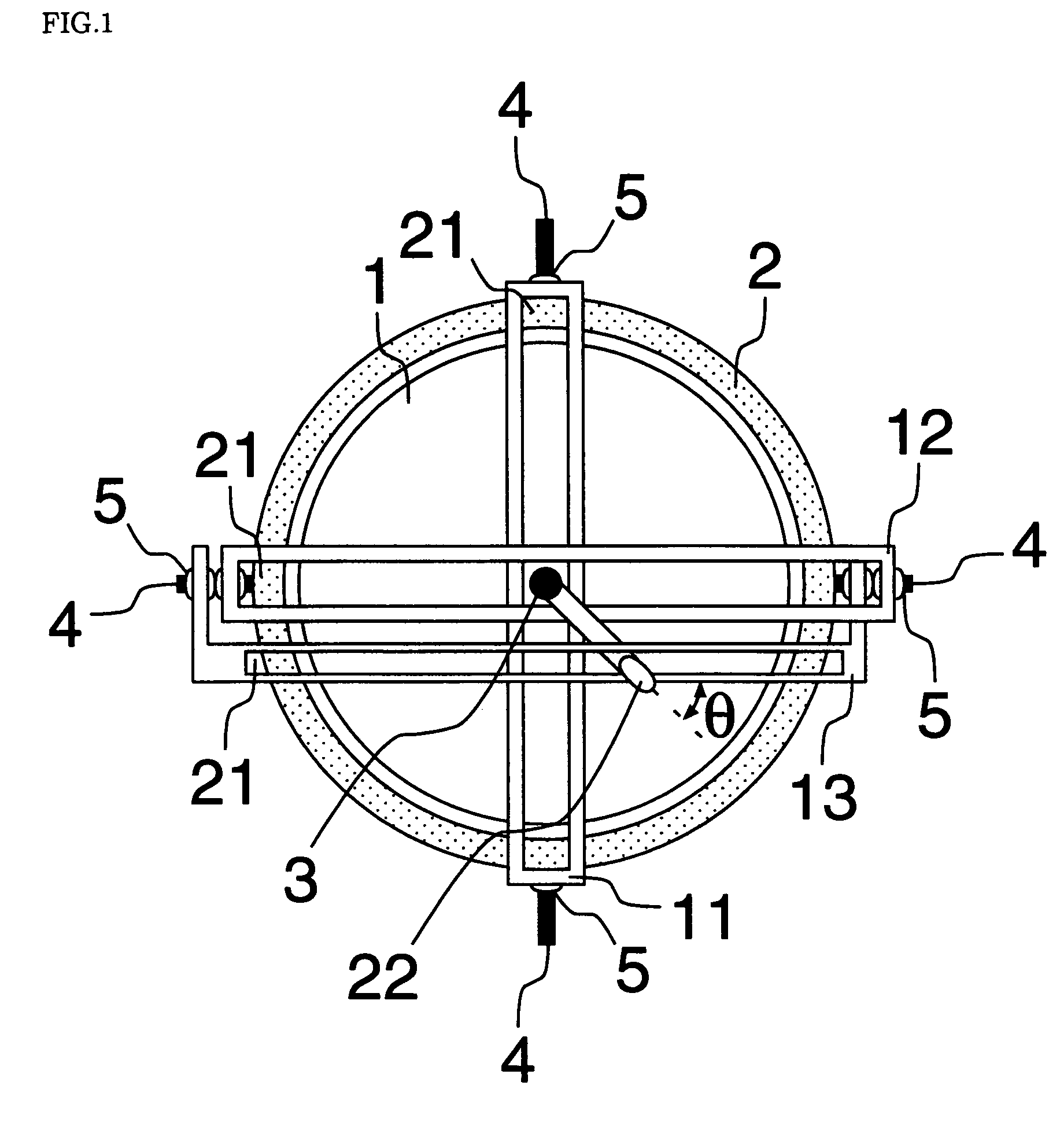 Rotation system with three degrees of freedom and application of the same