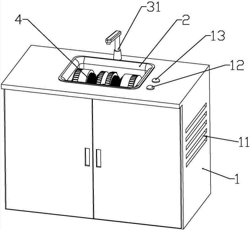 A multifunctional hand washing machine