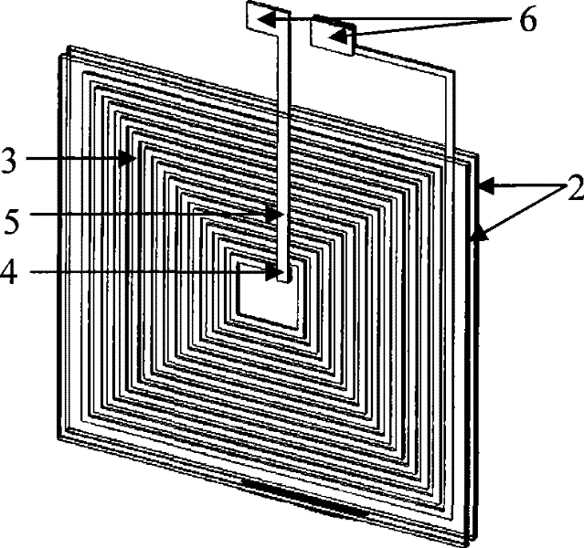 Preparation method of planar magnetic core spiral structure micro-inductance device