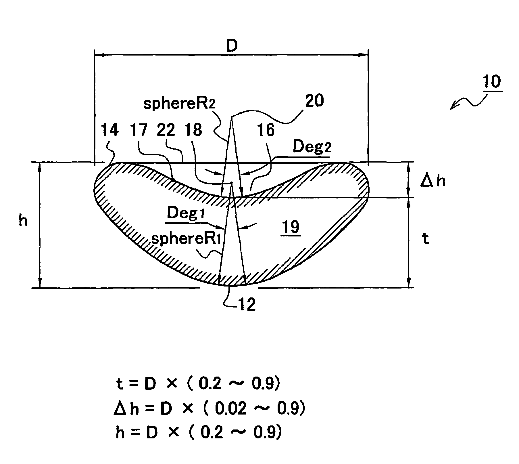 Preform for optical element and optical element