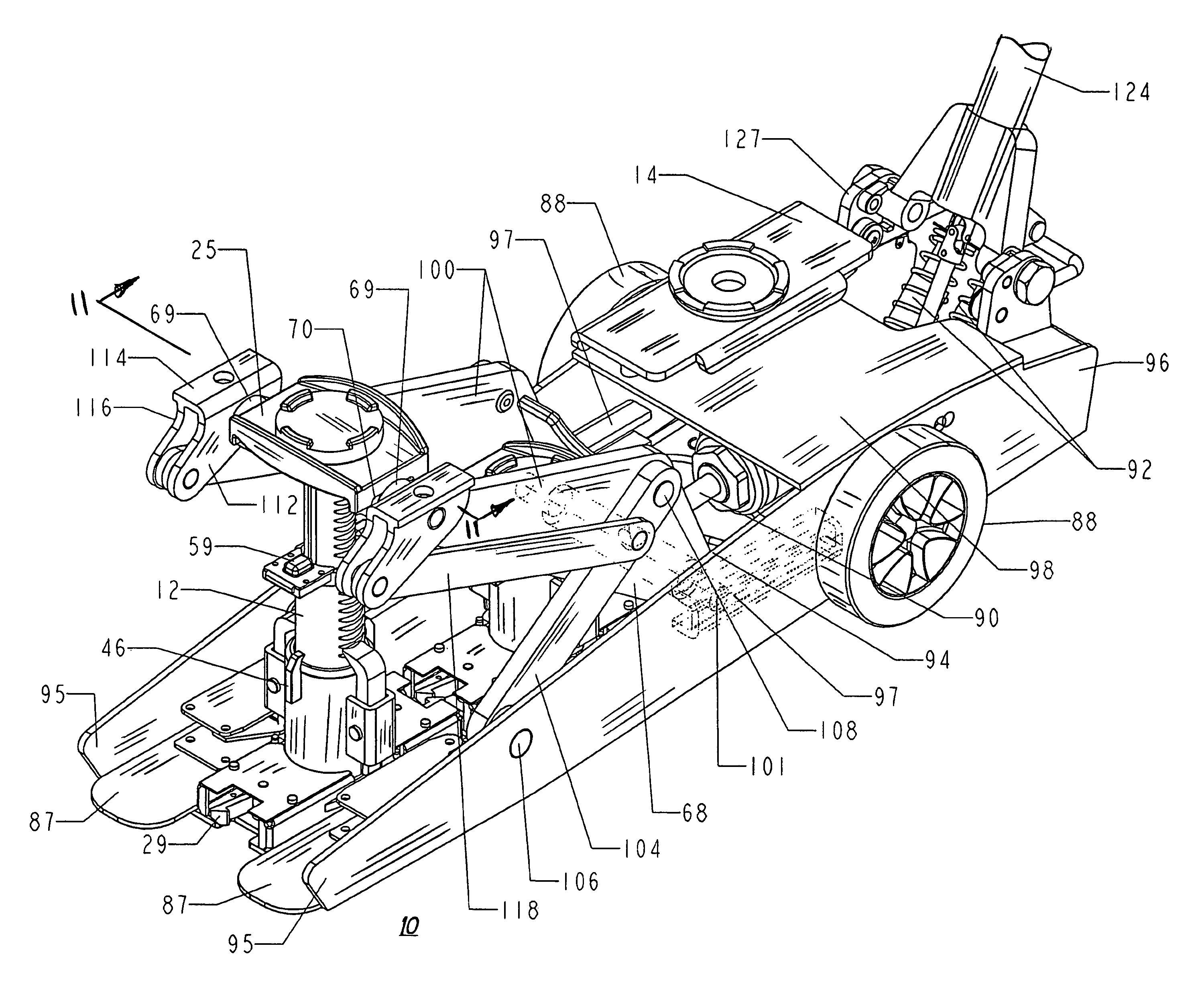 Commercial lifting device-controls for power unit