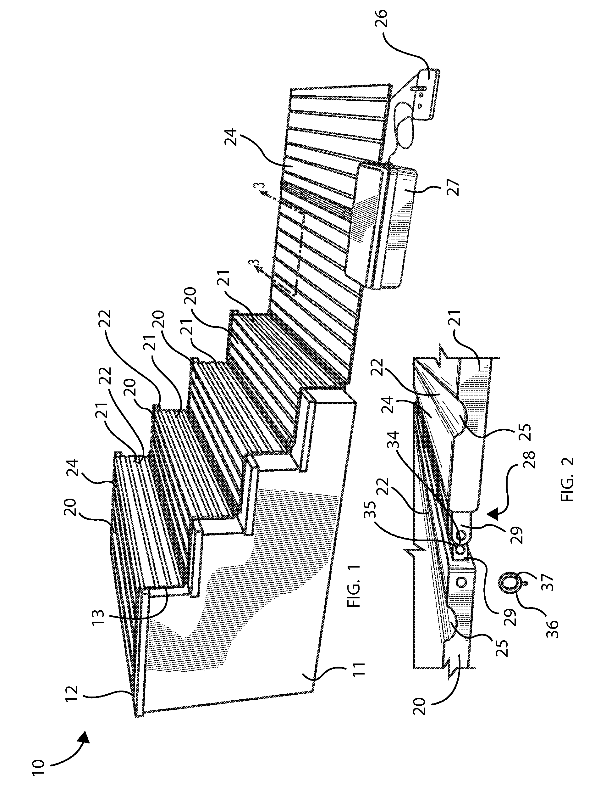 Heated floor mat for elevated surfaces and associated method