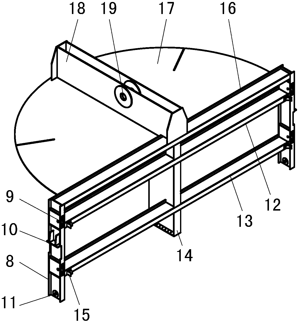 Semicircular planar rolling type trash rack