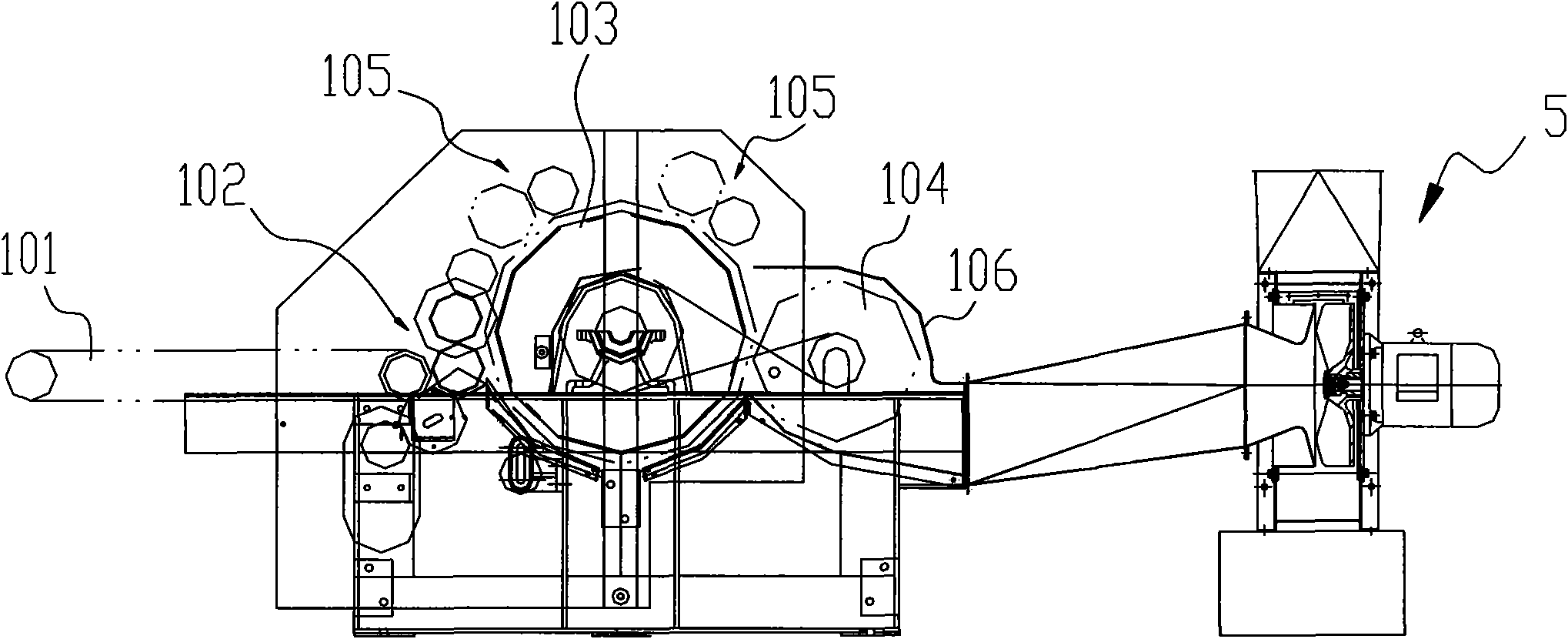 Combined color blending machine