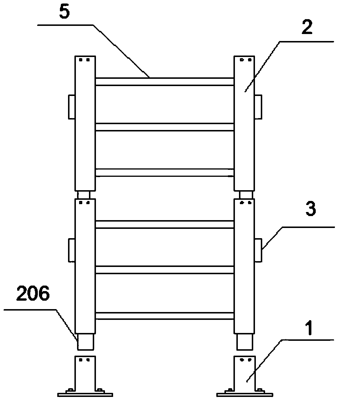 Assembly mounting frame used for mine engineering construction