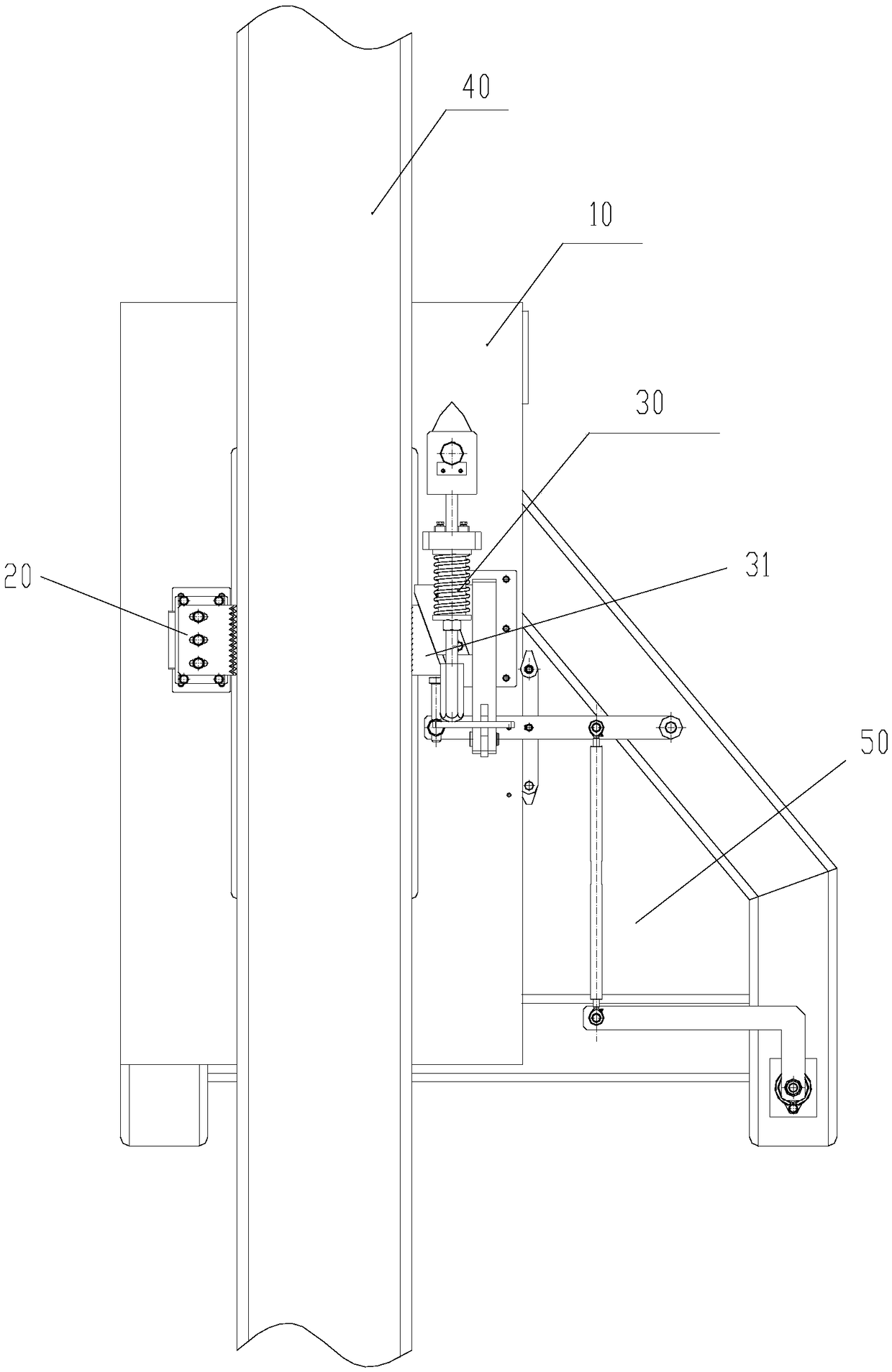 Locking mechanism and cargo loading structure with locking mechanism