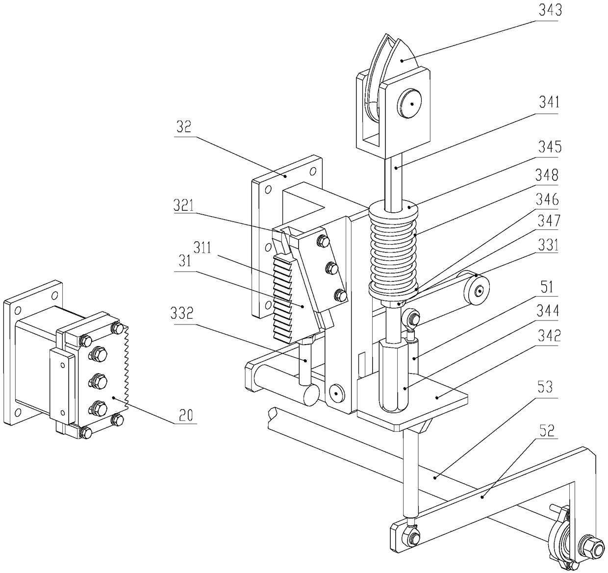 Locking mechanism and cargo loading structure with locking mechanism