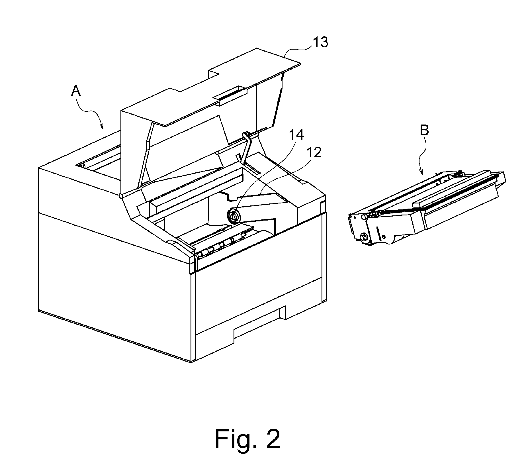 Cartridge with flexible developer bag and elastic member for acting on the developer bag