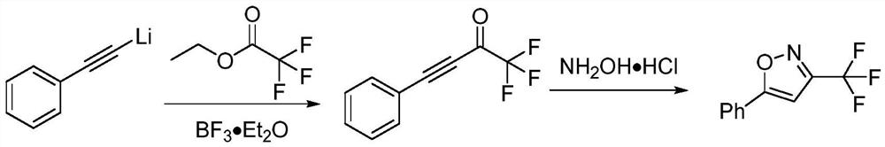 One-pot method for preparing 3-trifluoromethylisoxazole compound