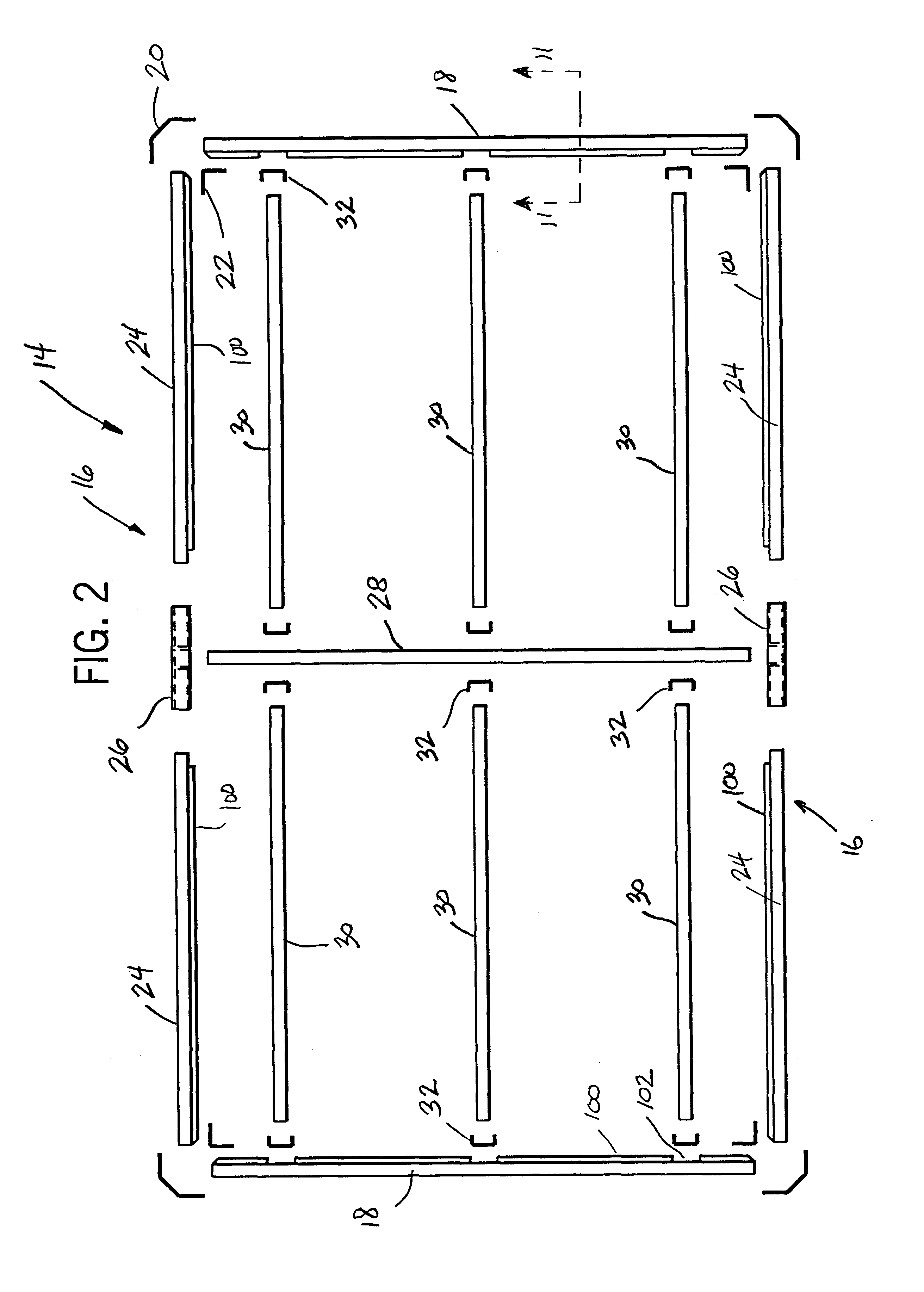 Extruded knock-down plastic bed frame assembly